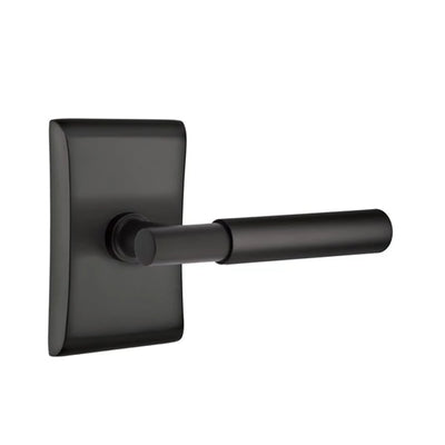 Emtek Myles Lever with Neos Rosette in Flat Black