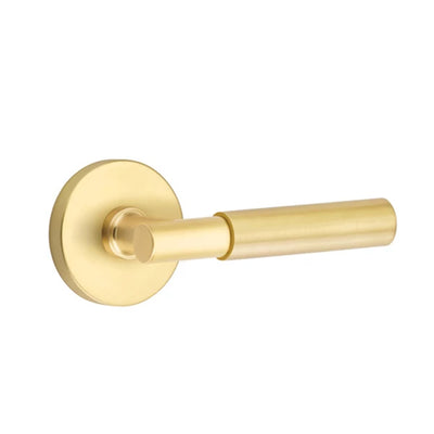 Emtek Myles Lever with Disk Rosette in Satin Brass