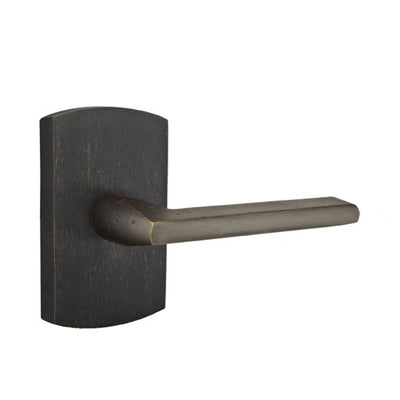 Emtek Lariat Lever with #4 Rosette in Medium Bronze