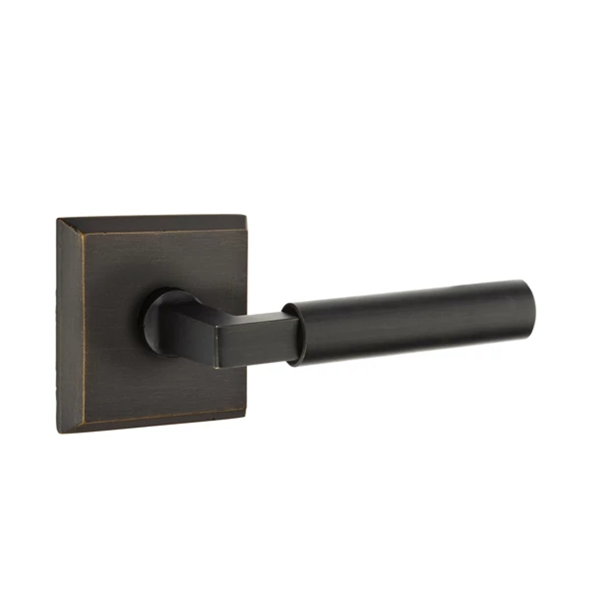 Emtek Bryce Lever with #6 Rosette in Medium Bronze