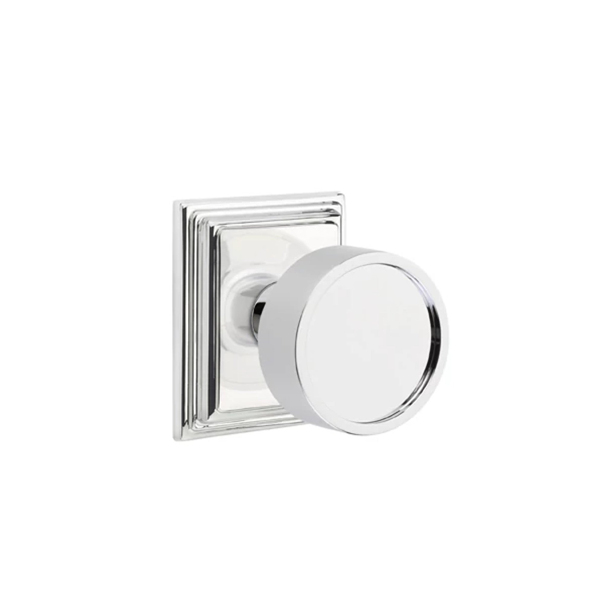 Emtek Verve Knob with Wilshire Rosette in Polished Chrome