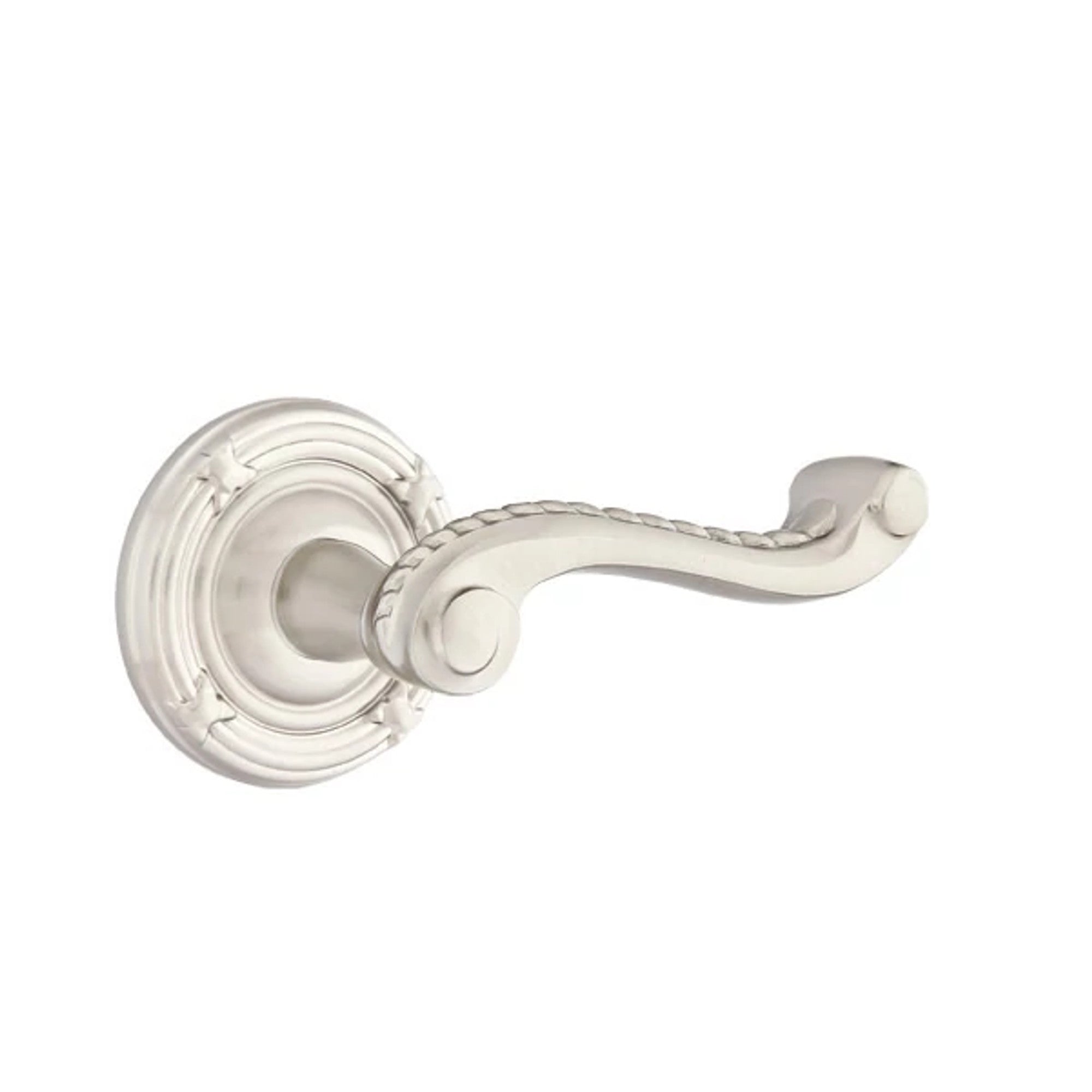 Emtek Rope Lever with Ribbon & Reed Rosette in Satin Nickel