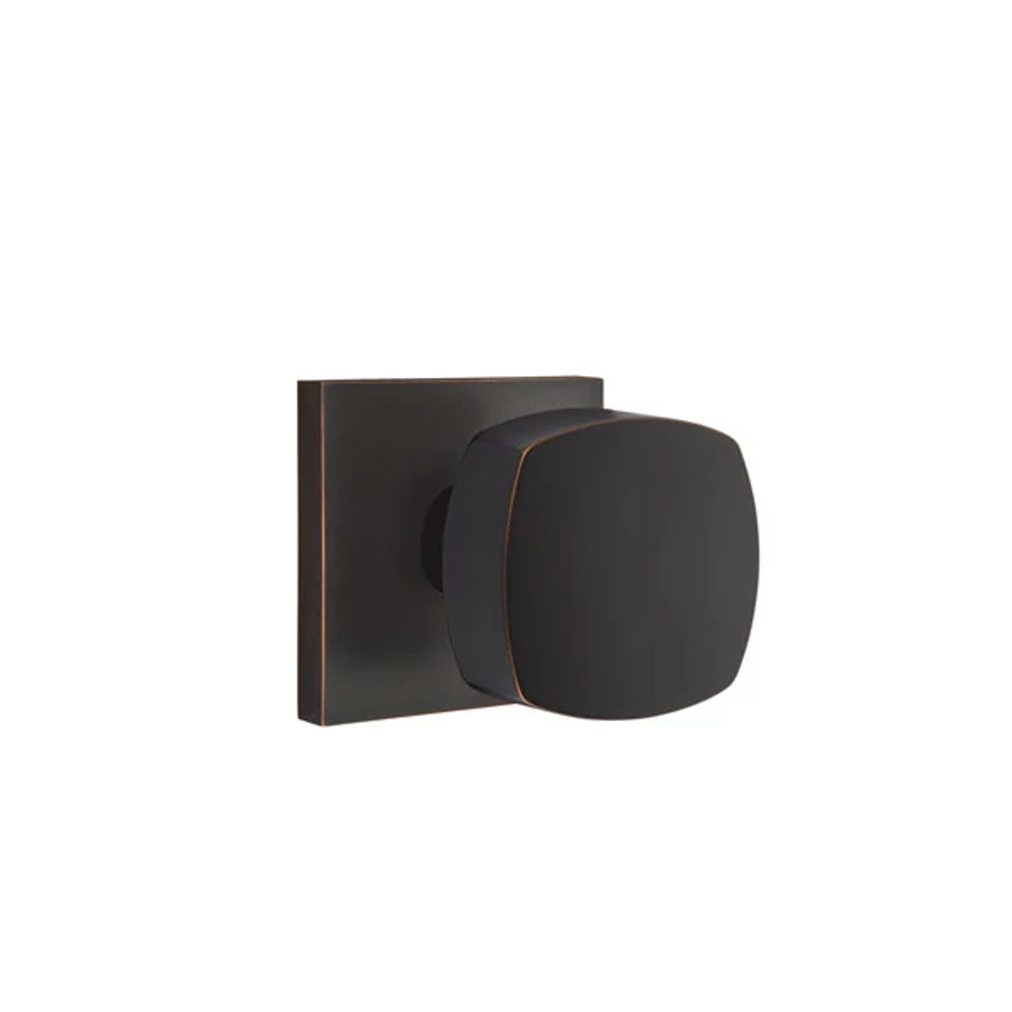 Emtek Freestone Knob with Square Rosette in Oil Rubbed Bronze