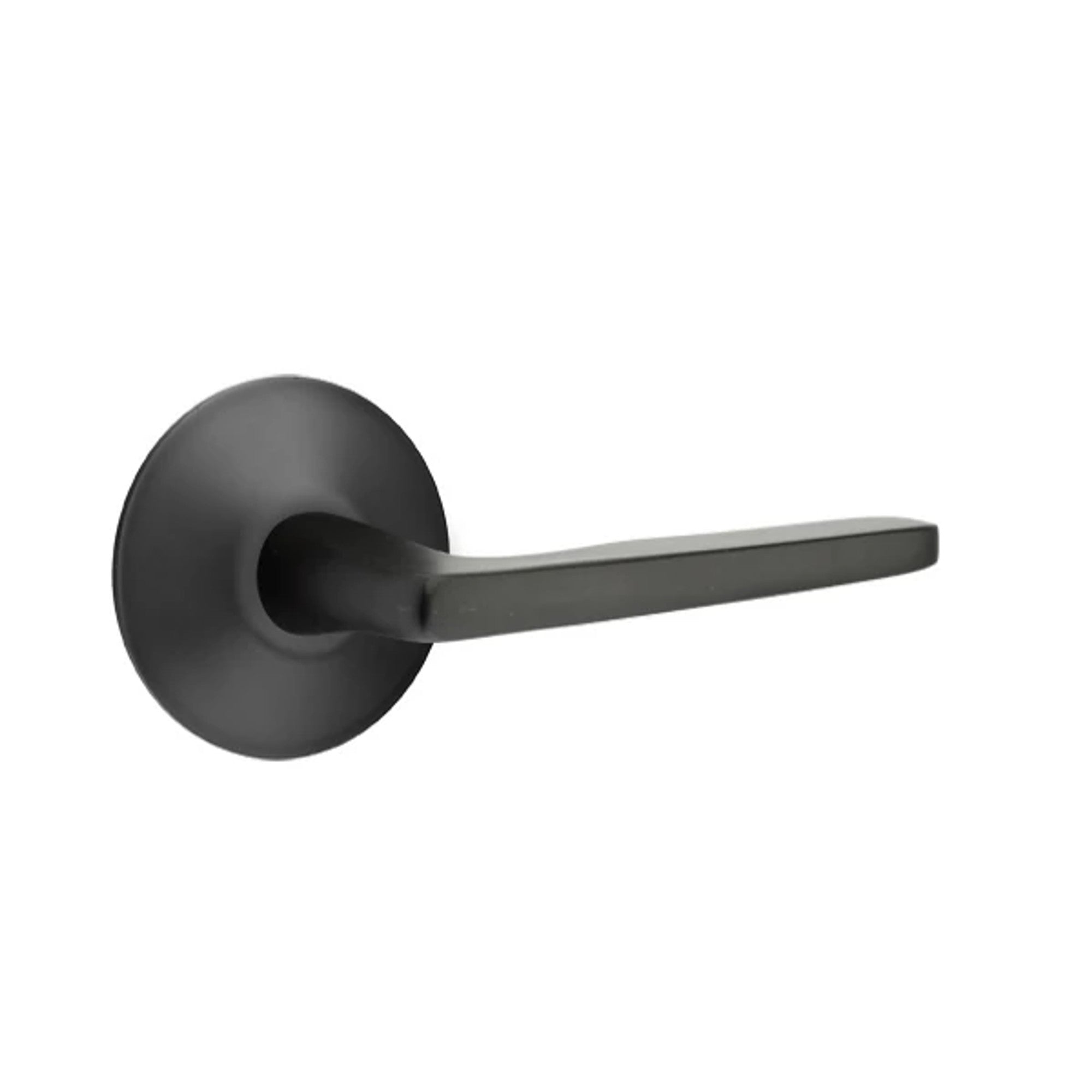 Emtek Hermes Lever with Modern Rosette in Flat Black