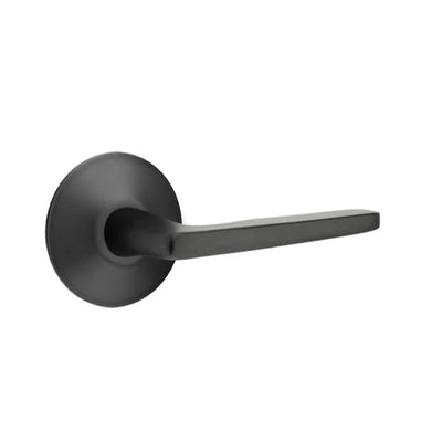 Emtek Hermes Lever with Modern Rosette in Flat Black