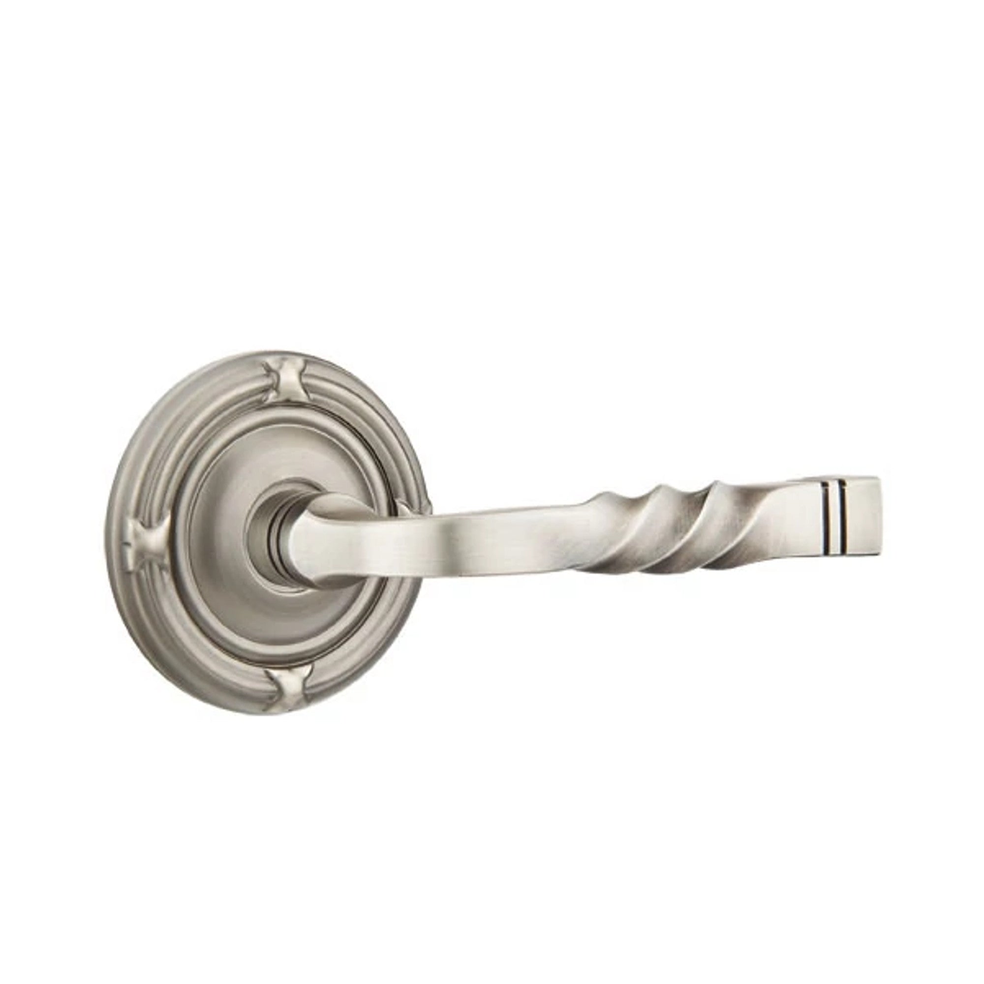 Emtek Santa Fe Lever with Ribbon & Reed Rosette in Pewter