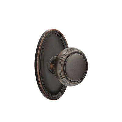Emtek Norwich Knob with Oval Rosette in Oil Rubbed Bronze