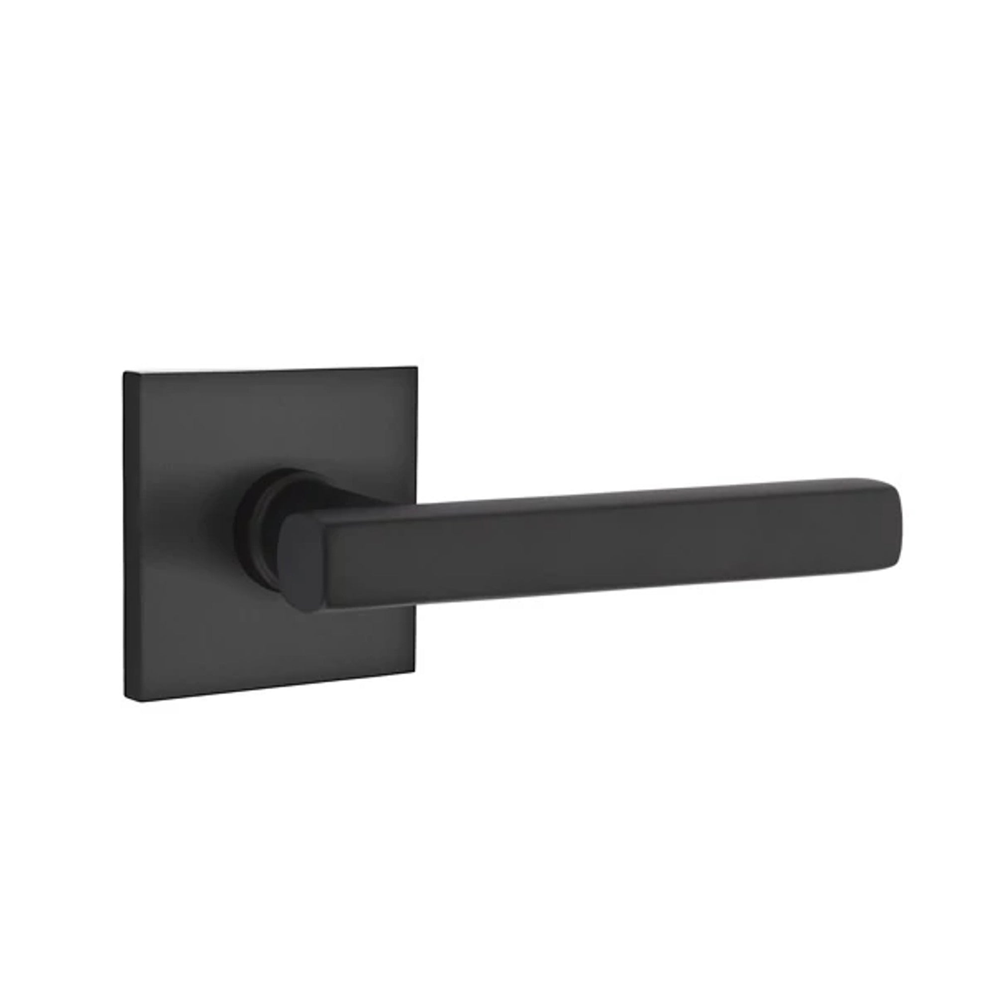 Emtek Freestone Lever with Square Rosette in Flat Black
