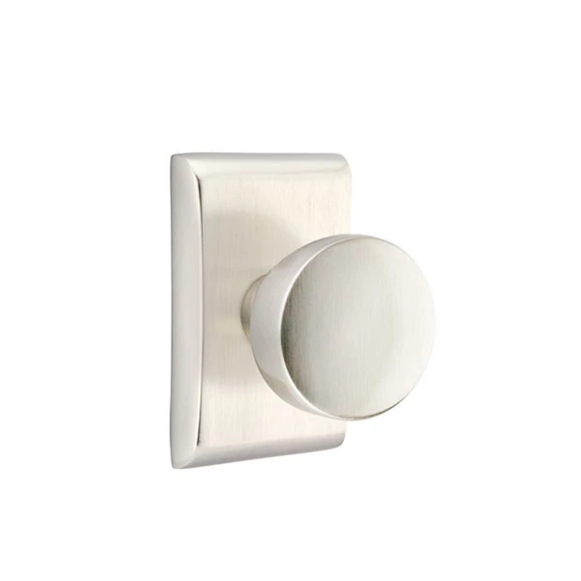 Emtek Laurent Knob with Neos Rosette in Satin Nickel