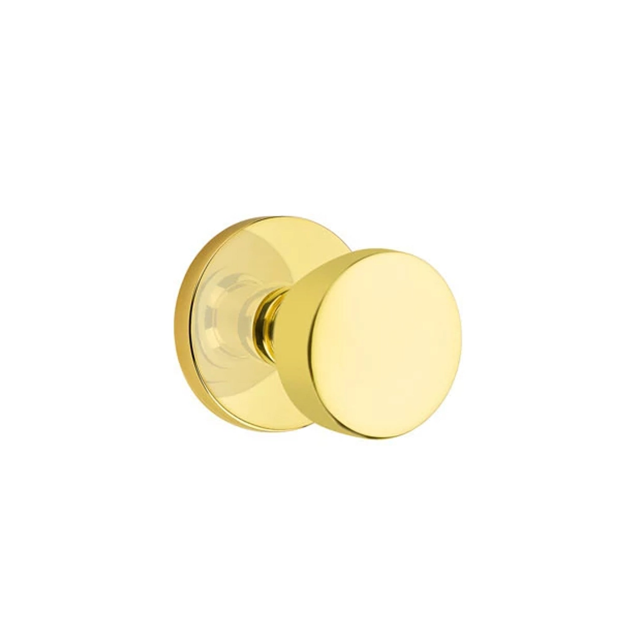 Emtek Laurent Knob with Disk Rosette in Unlacquered Brass