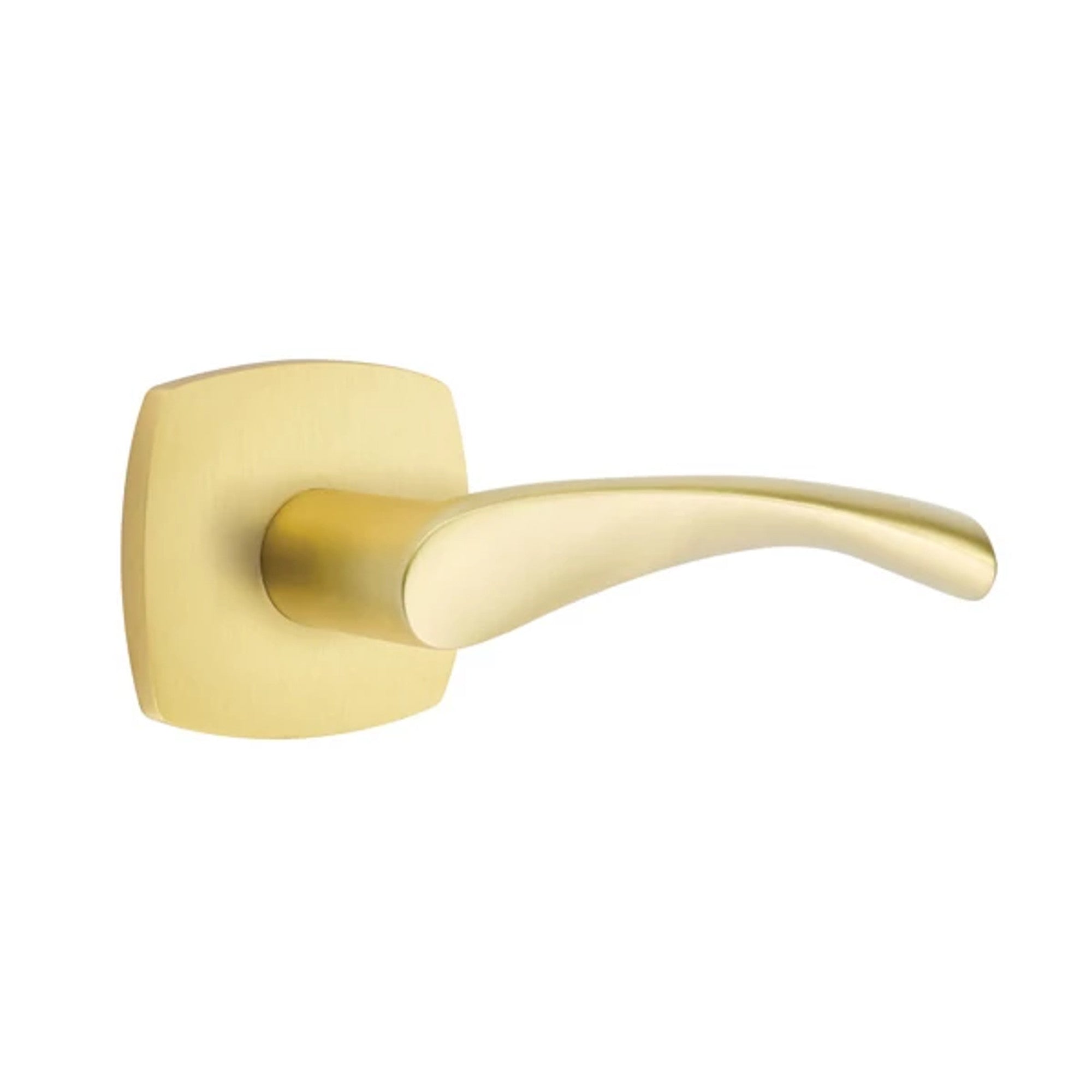 Emtek Triton Lever with Urban Modern Rosette in Satin Brass