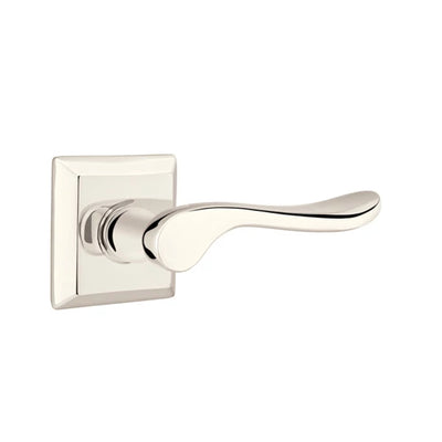 Emtek Luzern Lever with Quincy Rosette in Polished Nickel