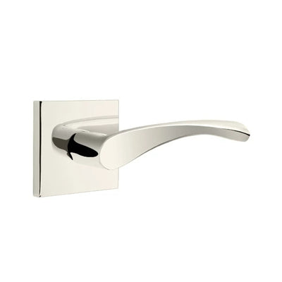Emtek Triton Lever with Square Rosette in Polished Nickel