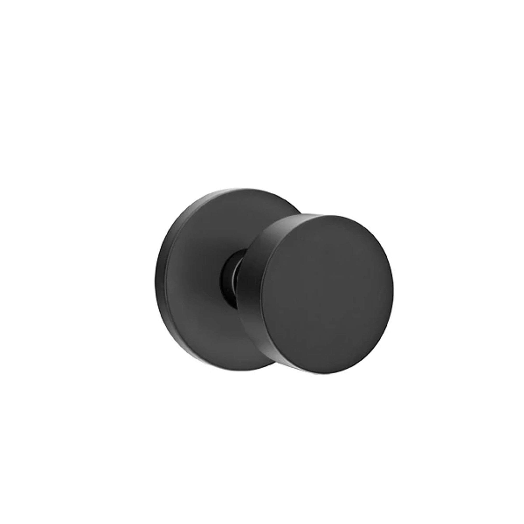 Emtek Round Knob with Disk Rosette in Flat Black