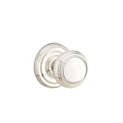 Emtek Norwich Knob with Regular Rosette in Polished Nickel