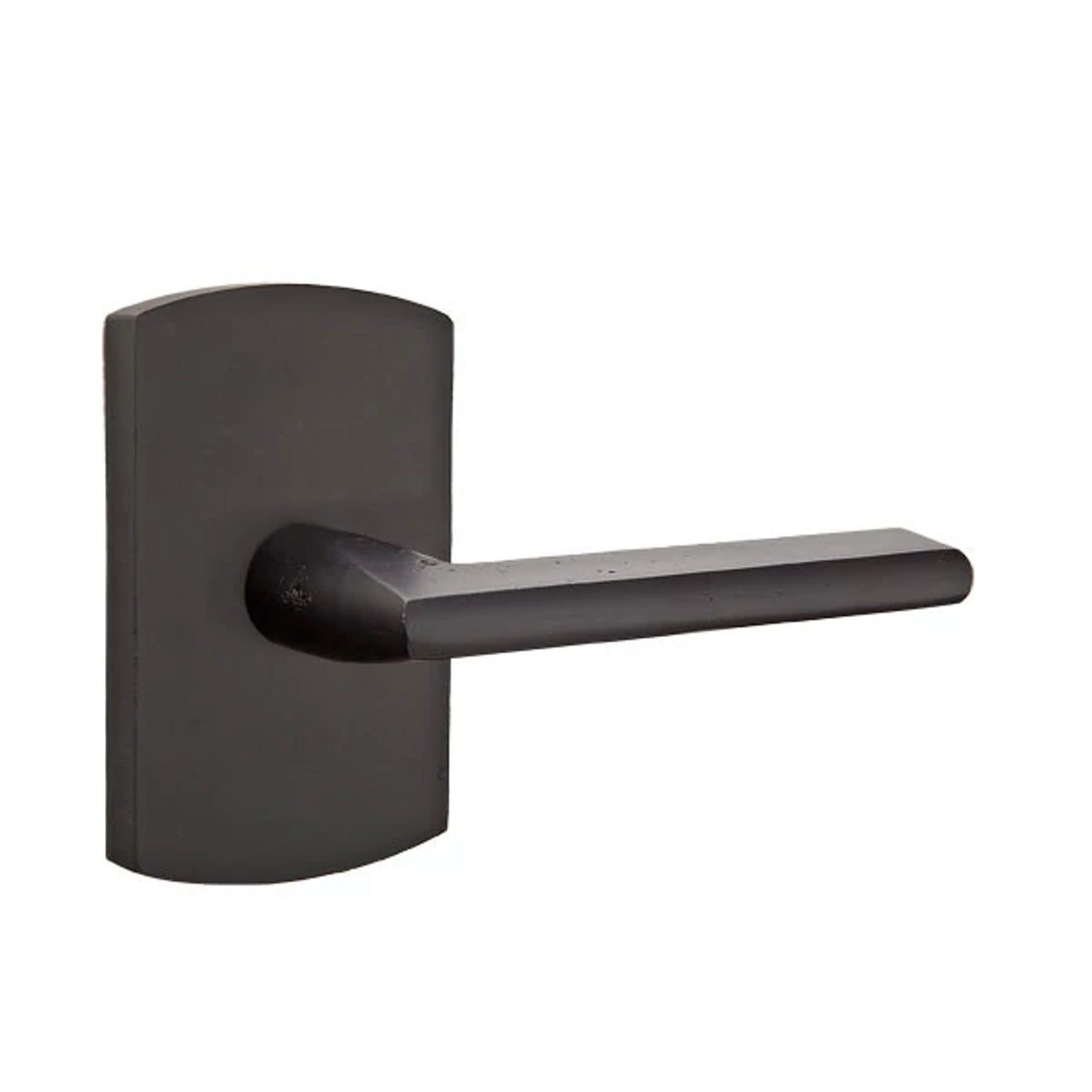 Emtek Lariat Lever with #4 Rosette in Flat Black Bronze