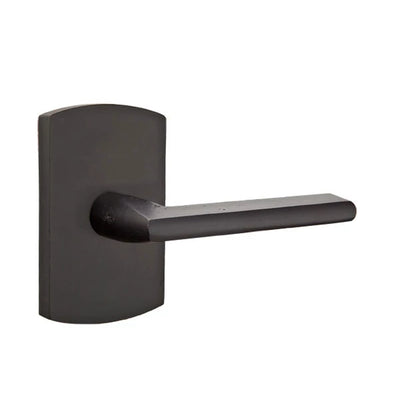 Emtek Lariat Lever with #4 Rosette in Flat Black Bronze