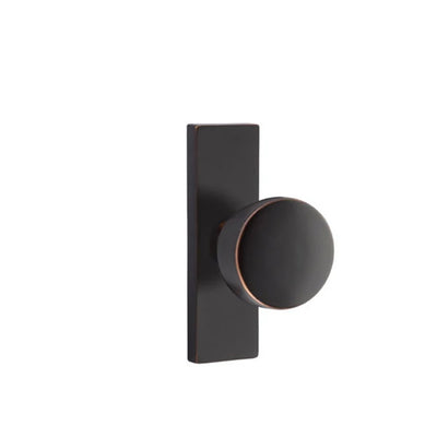 Emtek Laurent Knob with Stretto 1-1/2" x 5" in Oil Rubbed Bronze
