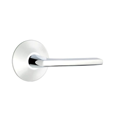 Emtek Helios Lever with Modern Rosette in Polished Chrome