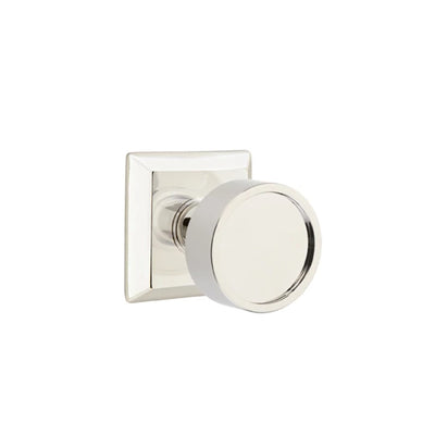 Emtek Verve Knob with Quincy Rosette in Polished Nickel