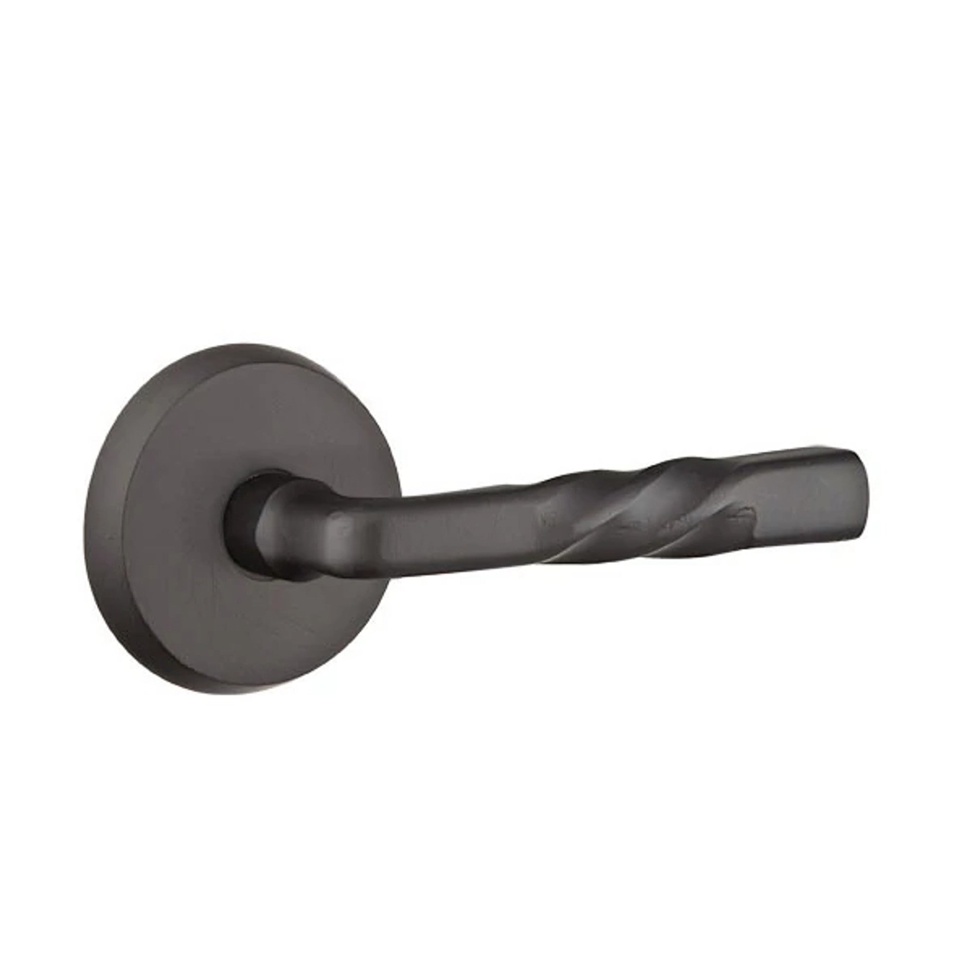 Emtek Montrose Lever with #2 Rosette in Flat Black Bronze