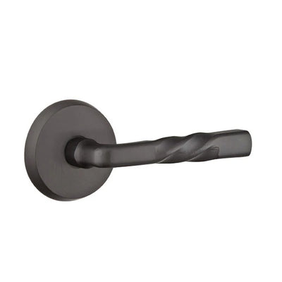 Emtek Montrose Lever with #2 Rosette in Flat Black Bronze