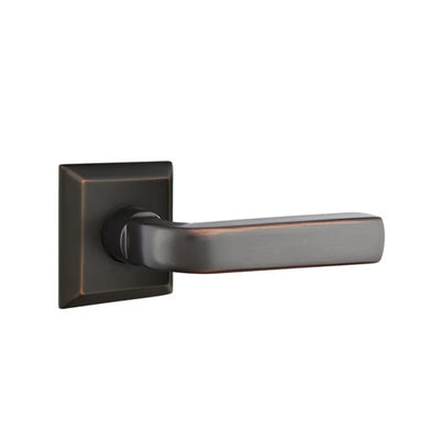 Emtek Sion Lever with Quincy Rosette in Oil Rubbed Bronze