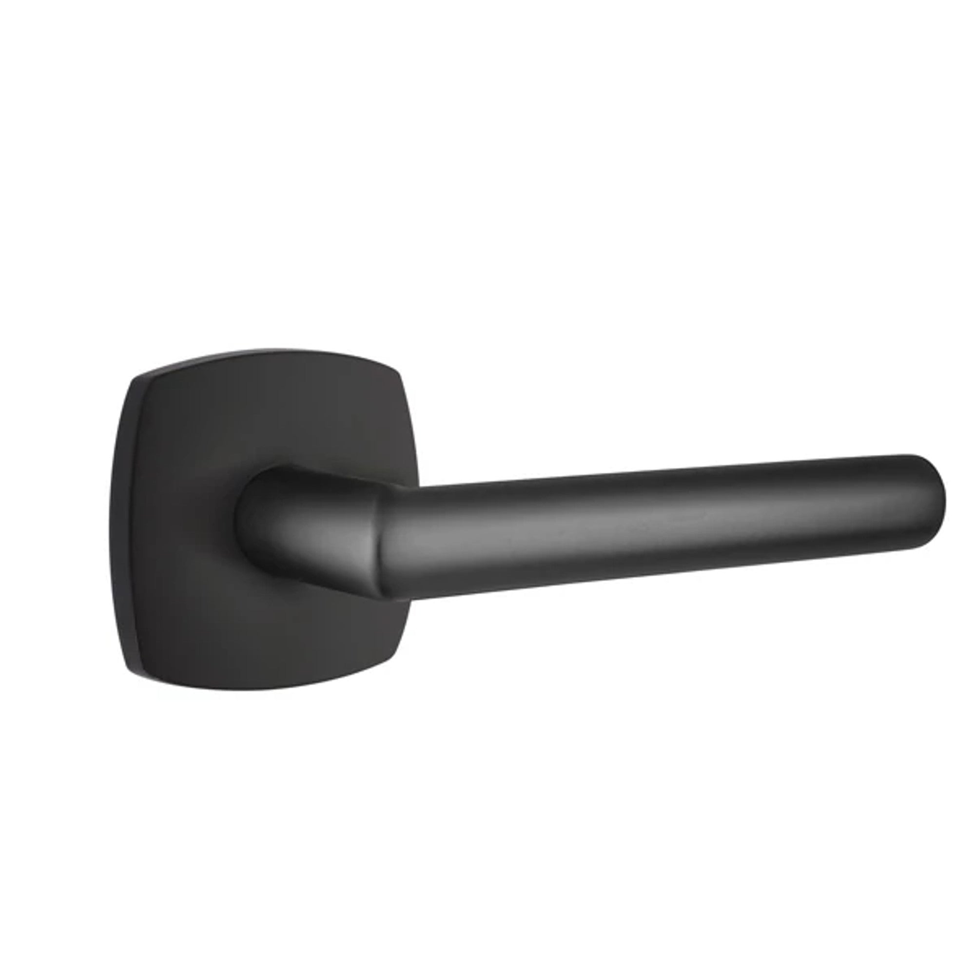 Emtek Stuttgart Lever with Urban Modern Rosette in Flat Black