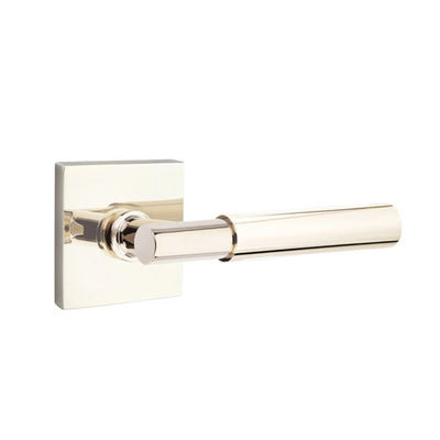 Emtek Myles Lever with Square Rosette in Polished Nickel