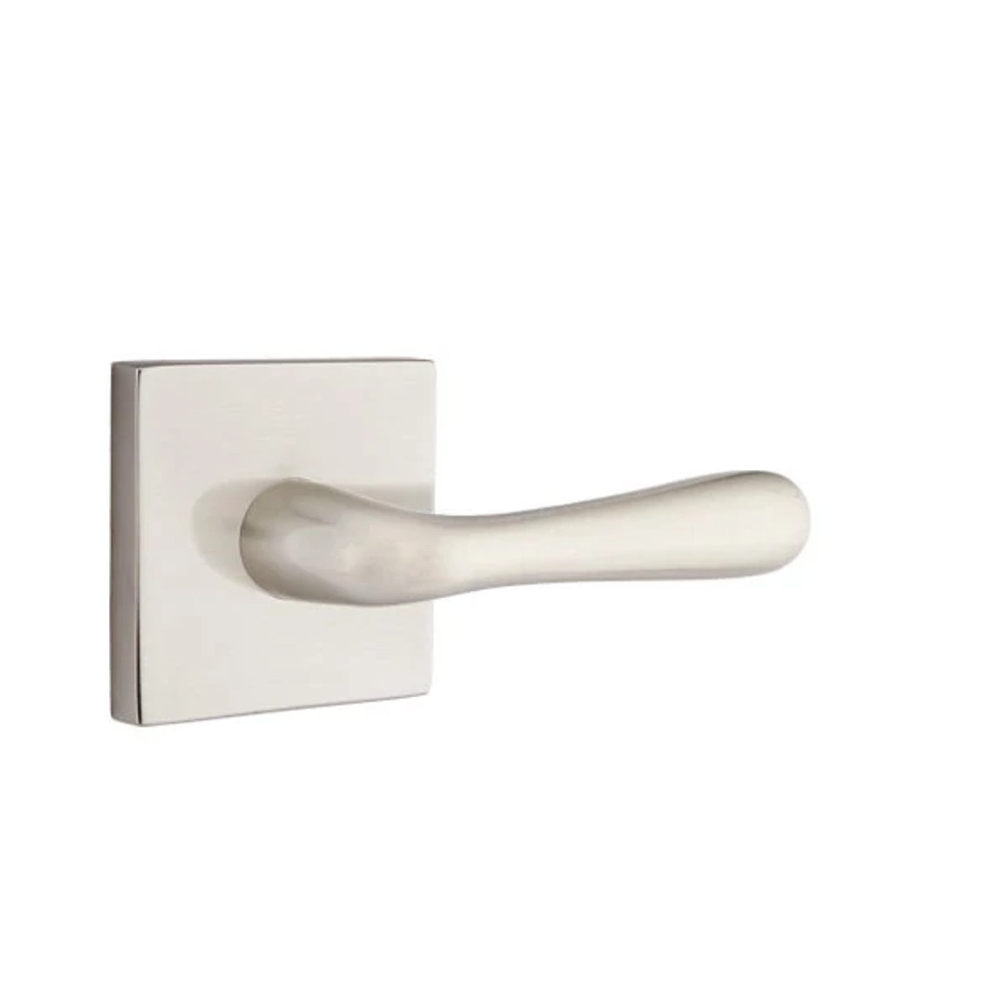 Emtek Basel Lever with Square Rosette in Satin Nickel