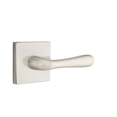 Emtek Basel Lever with Square Rosette in Satin Nickel