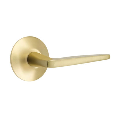 Emtek Hermes Lever with Modern Rosette in Satin Brass
