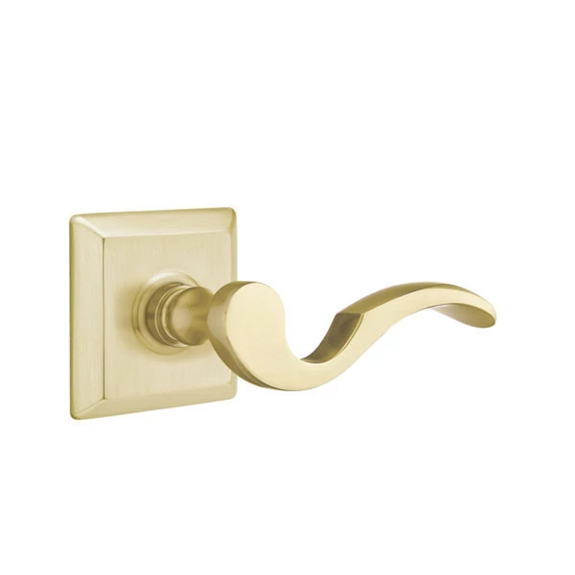 Emtek Cortina Lever with Quincy Rosette in Satin Brass
