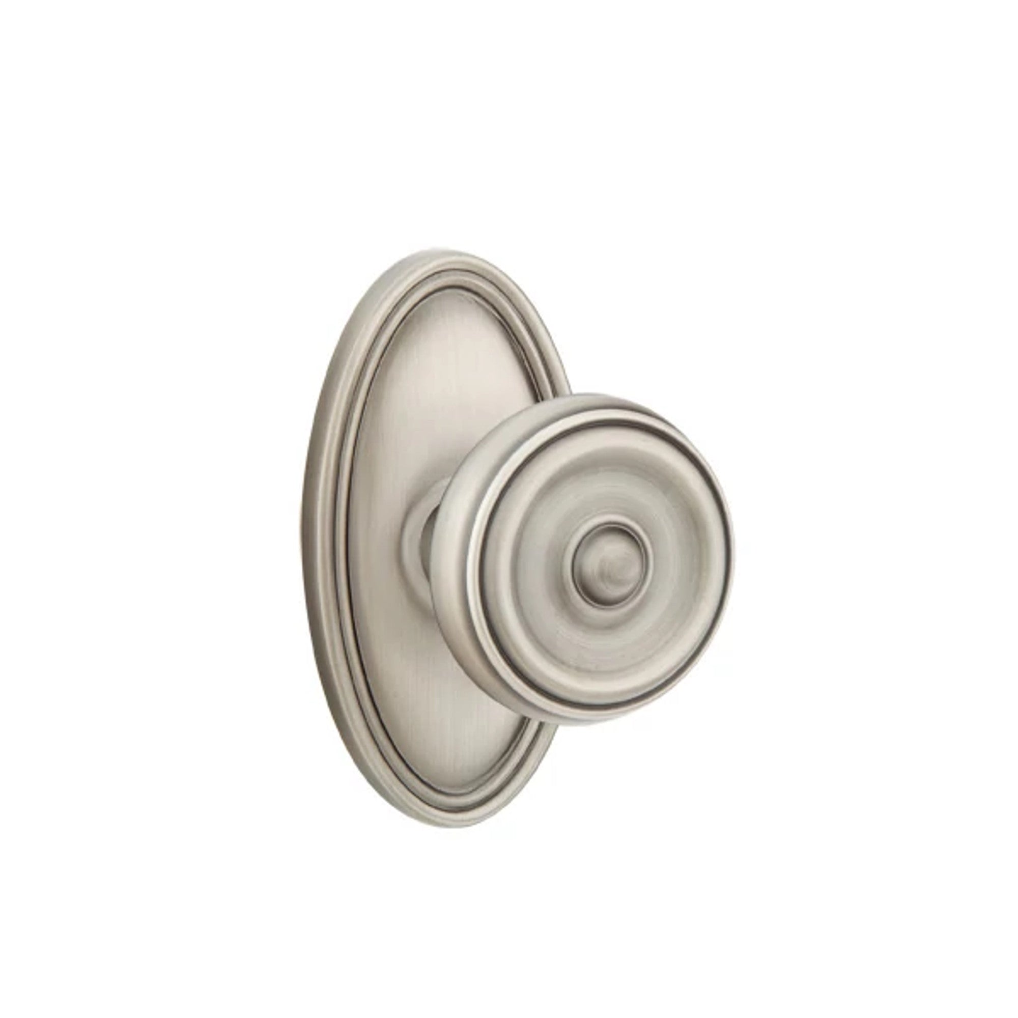 Emtek Waverly Knob with Oval Rosette in Pewter
