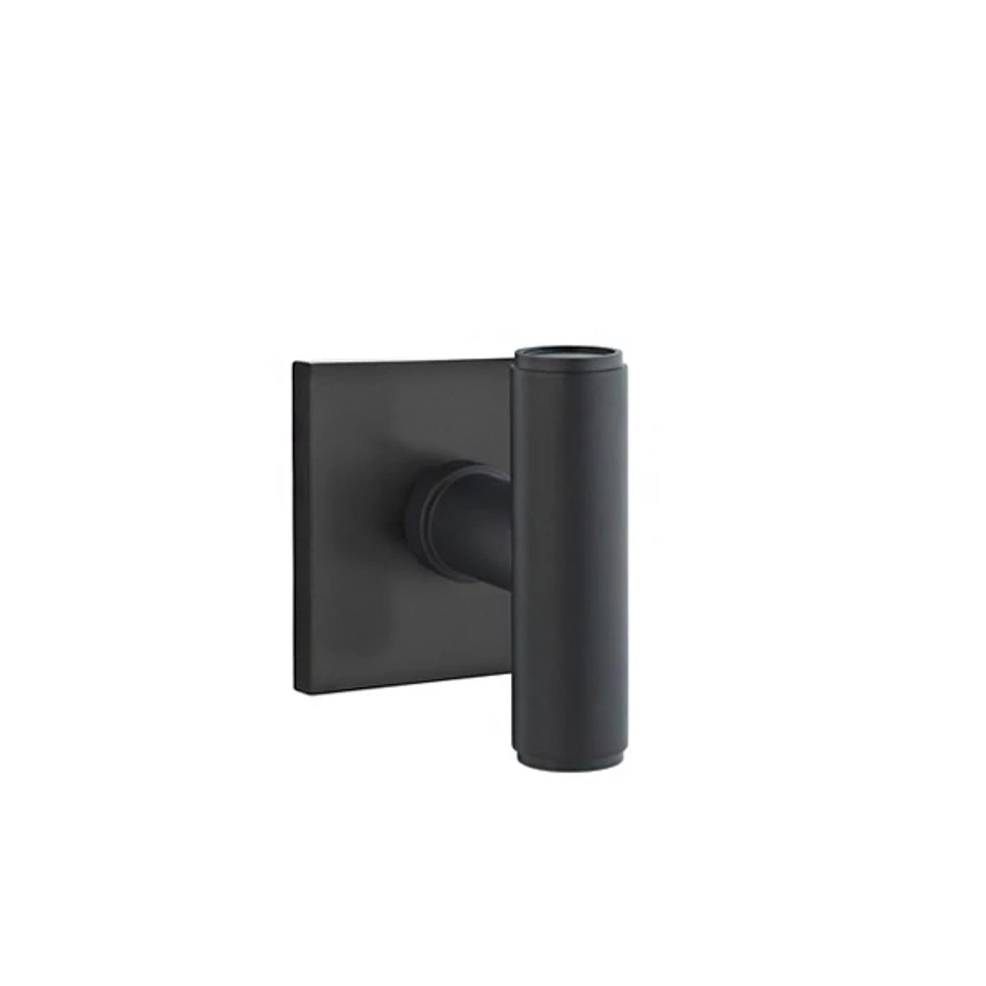 Emtek Ace Knob with Square Rosette in Flat Black