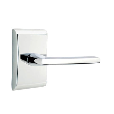 Emtek Helios Lever with Neos Rosette in Polished Chrome
