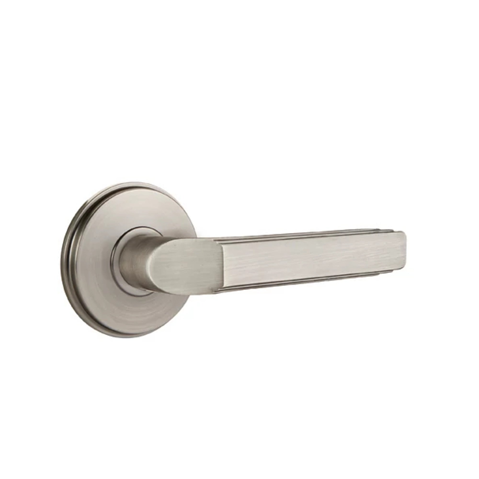 Emtek Milano Lever with Watford Rosette in Pewter