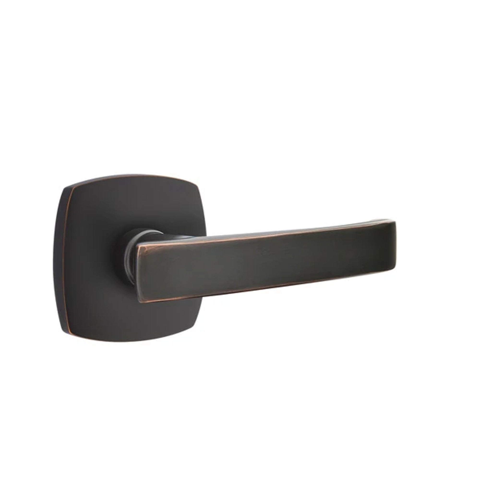 Emtek Geneva Lever with Urban Modern Rosette in Oil Rubbed Bronze
