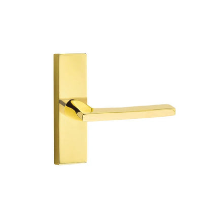 Emtek Helios Lever with Stretto 1-1/2" x 5" in Unlacquered Brass