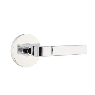 Emtek Aston Lever with Disk Rosette in Polished Chrome
