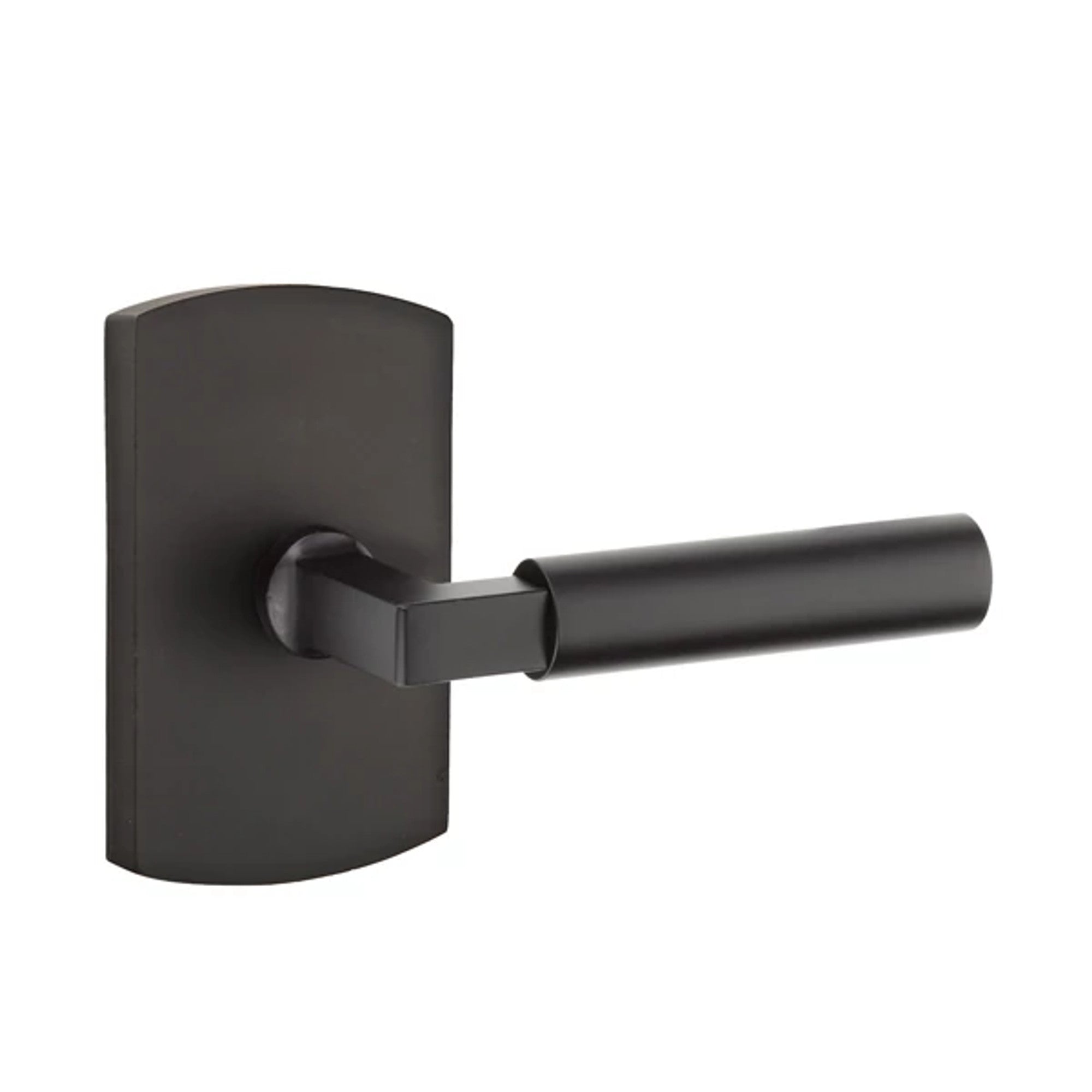 Emtek Bryce Lever with #4 Rosette in Flat Black Bronze