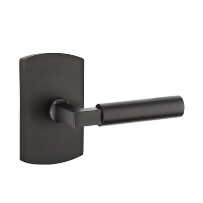 Emtek Bryce Lever with #4 Rosette in Flat Black Bronze
