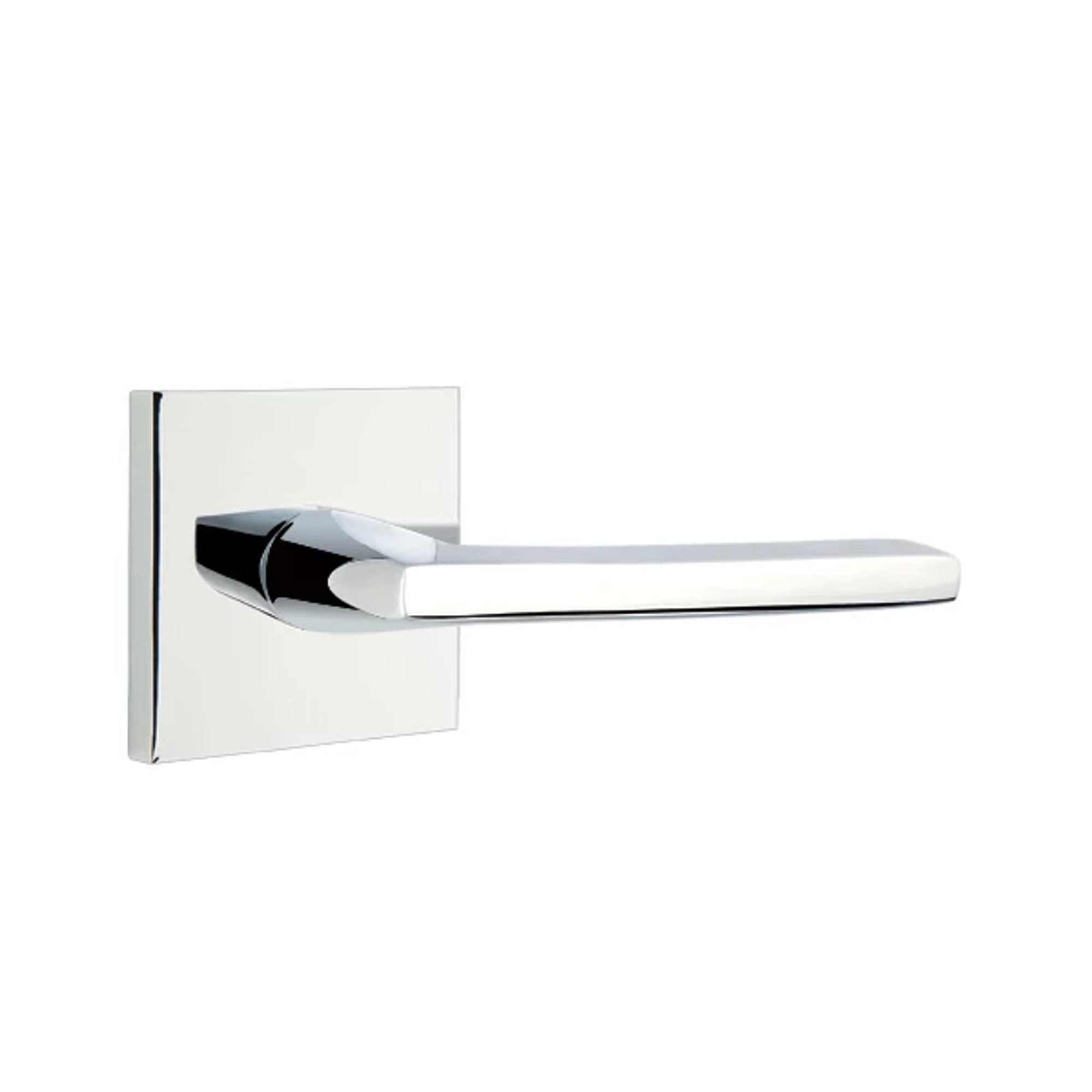 Emtek Helios Lever with Square Rosette in Polished Chrome