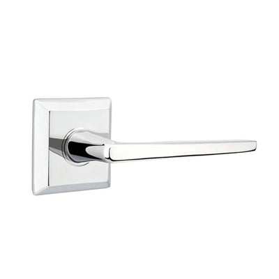 Emtek Hermes Lever with Quincy Rosette in Polished Chrome