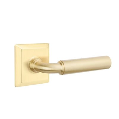 Emtek Manning Lever with Quincy Rosette in Satin Brass
