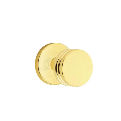 Emtek Bern Knob with Disk Rosette in Unlacquered Brass