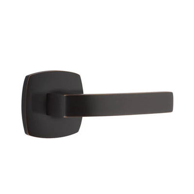 Emtek Breslin Lever with Urban Modern Rosette in Oil Rubbed Bronze