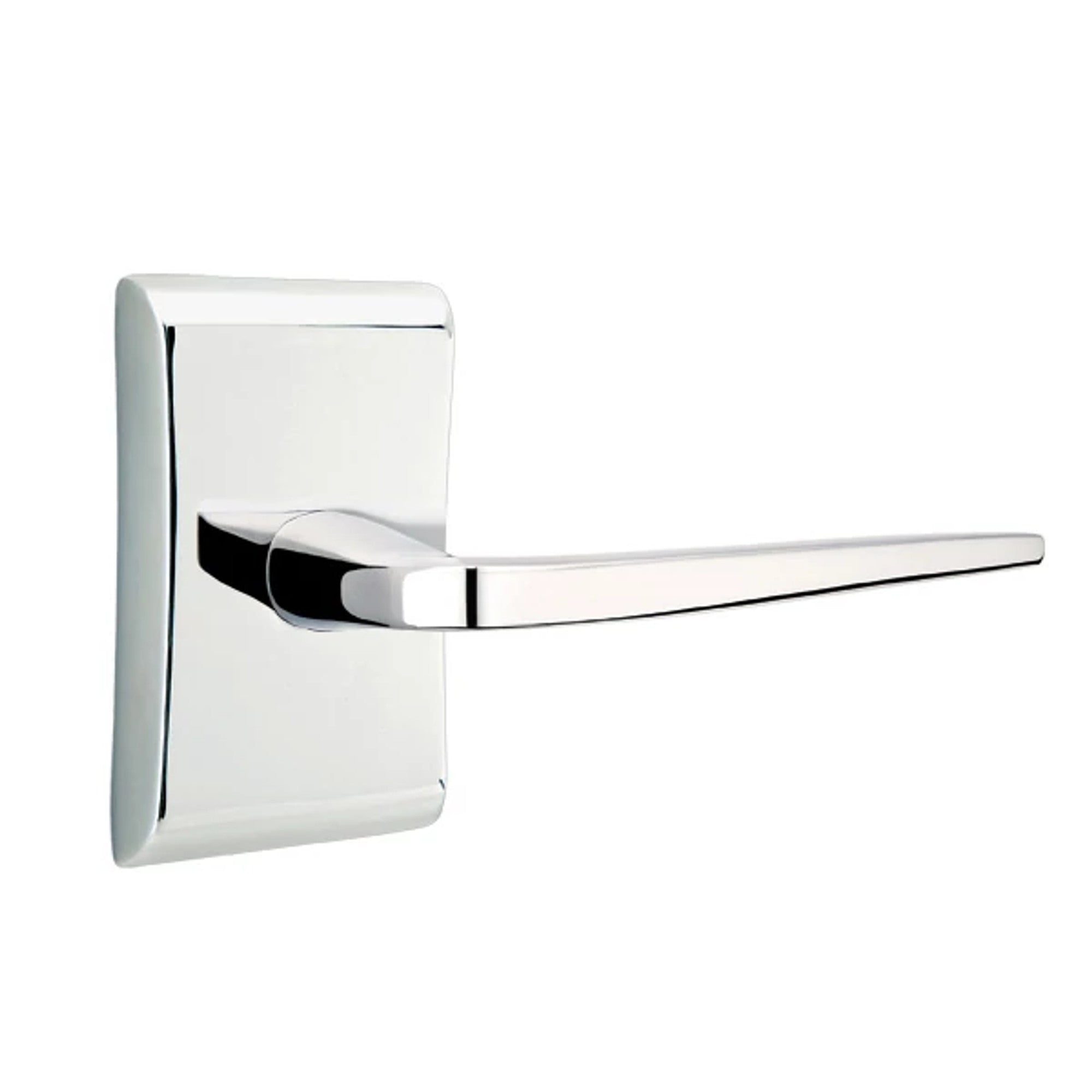 Emtek Athena Lever with Neos Rosette in Polished Chrome