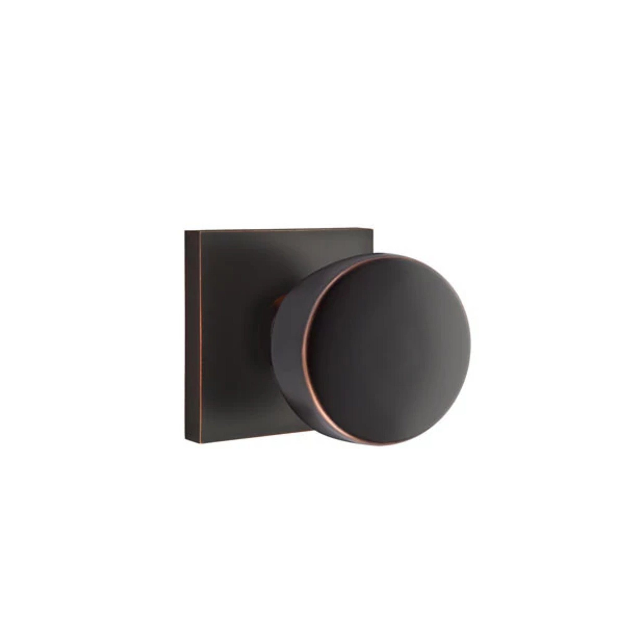 Emtek Laurent Knob with Square Rosette in Oil Rubbed Bronze