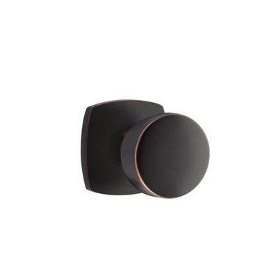 Emtek Laurent Knob with Urban Modern Rosette in Oil Rubbed Bronze